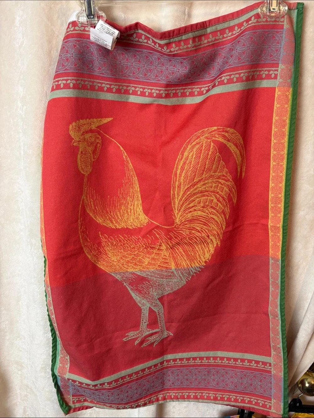 NWOT 2 Williams Sonoma Hen & Rooster Kitchen Towel bright